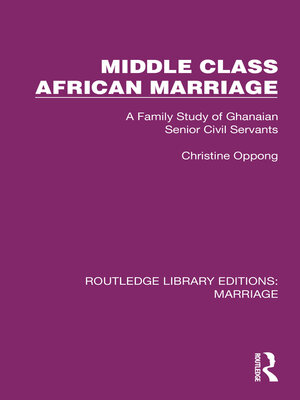 cover image of Middle Class African Marriage